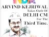 Arvind  Kejriwal  took oath as Chief Minister of Delhi for third time
