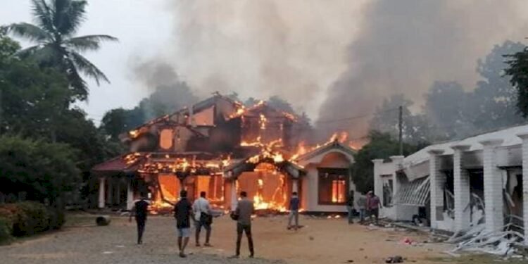 Sri Lanka Rajapaksa family home burnt down amid clashes; kills 5, including MP